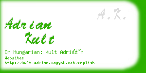 adrian kult business card